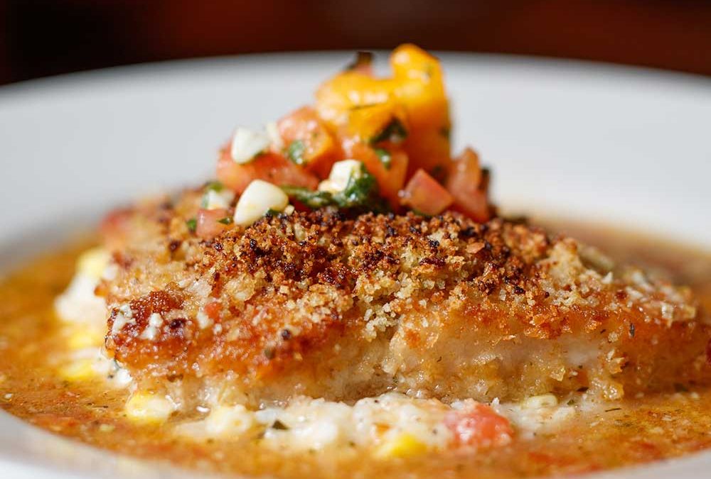 Dominic’s Pacific Bass & Crab Cake Combo